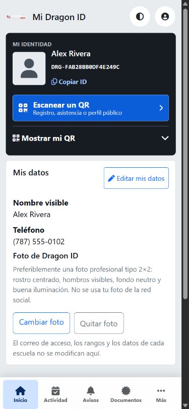Guatiao ID en móvil mostrando el código QR de la persona